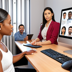 **Image Prompt 1:** A diverse team in a modern home office environment, participating in a virtual feedback session, with visual cues emphasizing open communication and constructive criticism. Focus on body language and expressions that convey trust and collaboration.